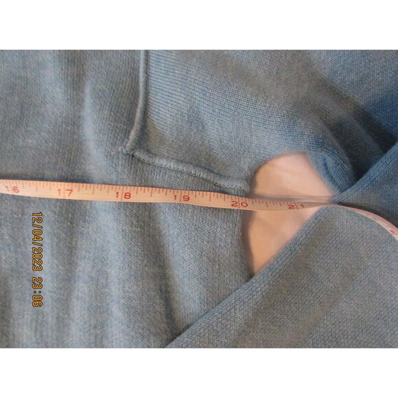 J. Jill reversible sweater size m asymmetrical hem minimalist cotton blue - Picture 5 of 7